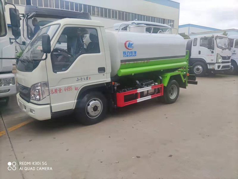 福田小卡5噸藍牌灑水車